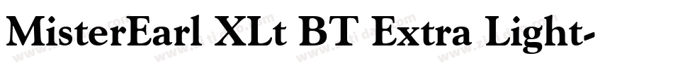 MisterEarl XLt BT Extra Light字体转换